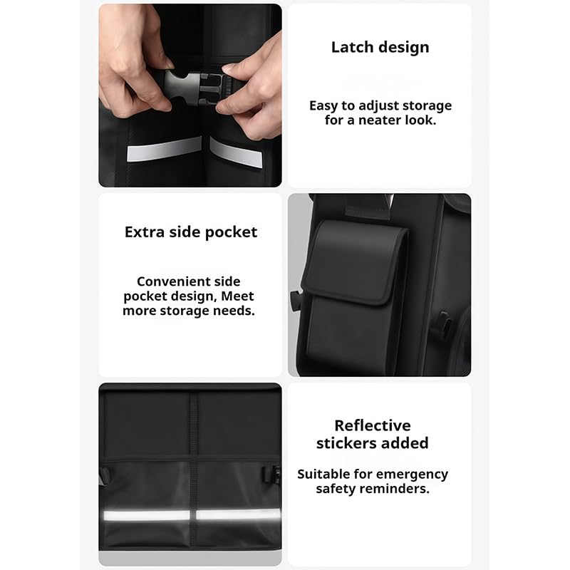 Organizzatore Bagagliaio Auto per Fiat Multipla/Idea/Sedici Contenitore Portaoggetti Pieghevole in Nylon Scatola Cargo per Auto con Scomparto Scarpe e Tasche a Rete,Green