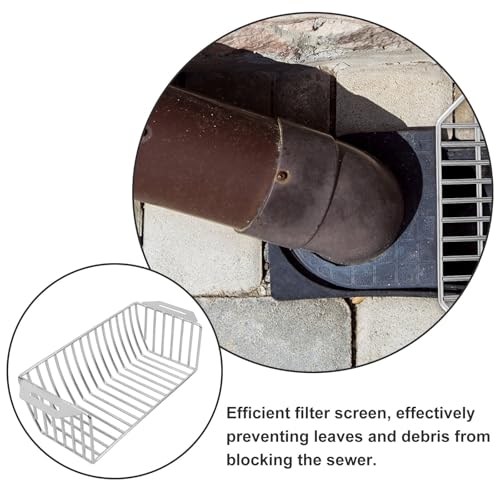 Grille de gouttière en acier inoxydable durable pour balcons