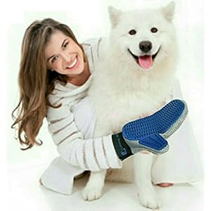 Mr peanuts grooming glove brush and deshedding aid pet hair remover mitt for long and short hair grooming of dogs horses bunnies and some agreeable cats  urban country home decor
