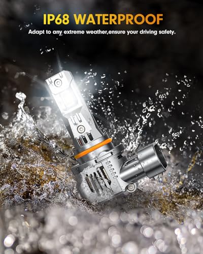Image of Termitor 9005 LED Bulbs, (1,500%) 15X 110,000LM Extreme Brightness hb3 bulb, 6500K Cool White, 1:1 Min Size,IP68 Waterproof.Pack of 2,Fog Bulbs HID,Plug-N-Play.