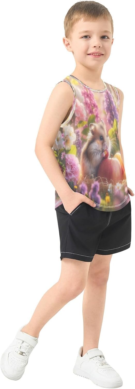 Boys Tank Top, Sleeveless Active Moisture Wicking Tank Undershirts for Training, 3-15 Y