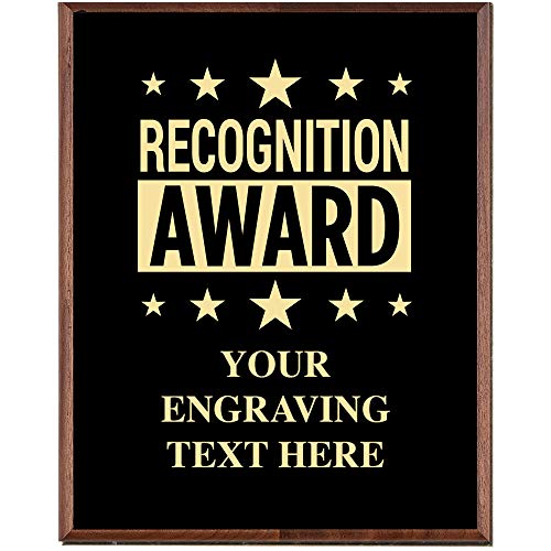 Crown Awards Corporate Employee Recognition Plaques - 7 x 9 Recognition Award Gold Etched Recognition Trophy Plaque Award