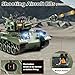 Supdex 1:18 RC Tank, 2.4G US M26 Pershing Remote Control Tank Model Toys That Shoot BBS, Army Vehicle Toy with Smoke, Lights, Sound and Recoil,Military RC Vehicle for Adults and Kids 6+ Years Old