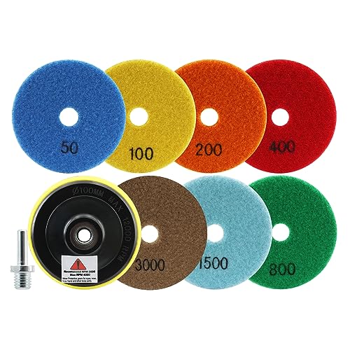 LEKOMESH Dischi Lucidatura Diamantati 100MM 8 pezzi
