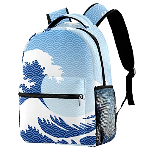 Sac à dos décontracté pour femme à motif géométrique multicolore artistique