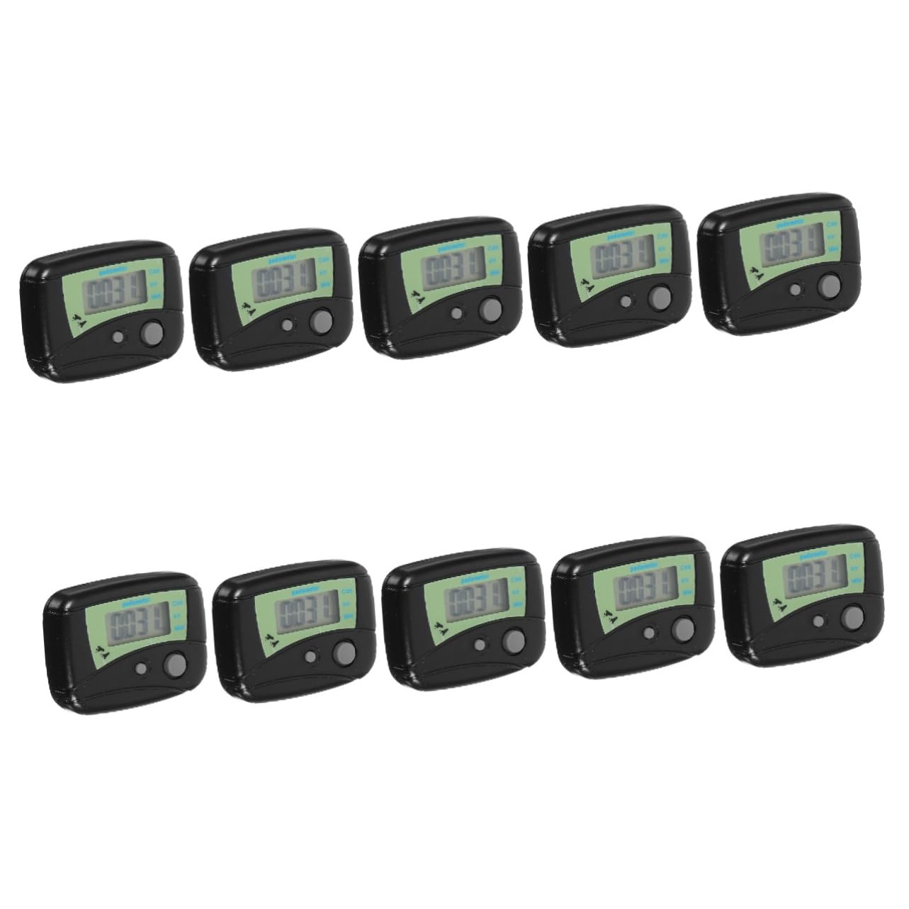 Anneome Lot de 10 Podomètres De Marche Compteur De Calories Compteur De Numérique pour La Distance Compteur De Calories Écran LCD Portable Noir