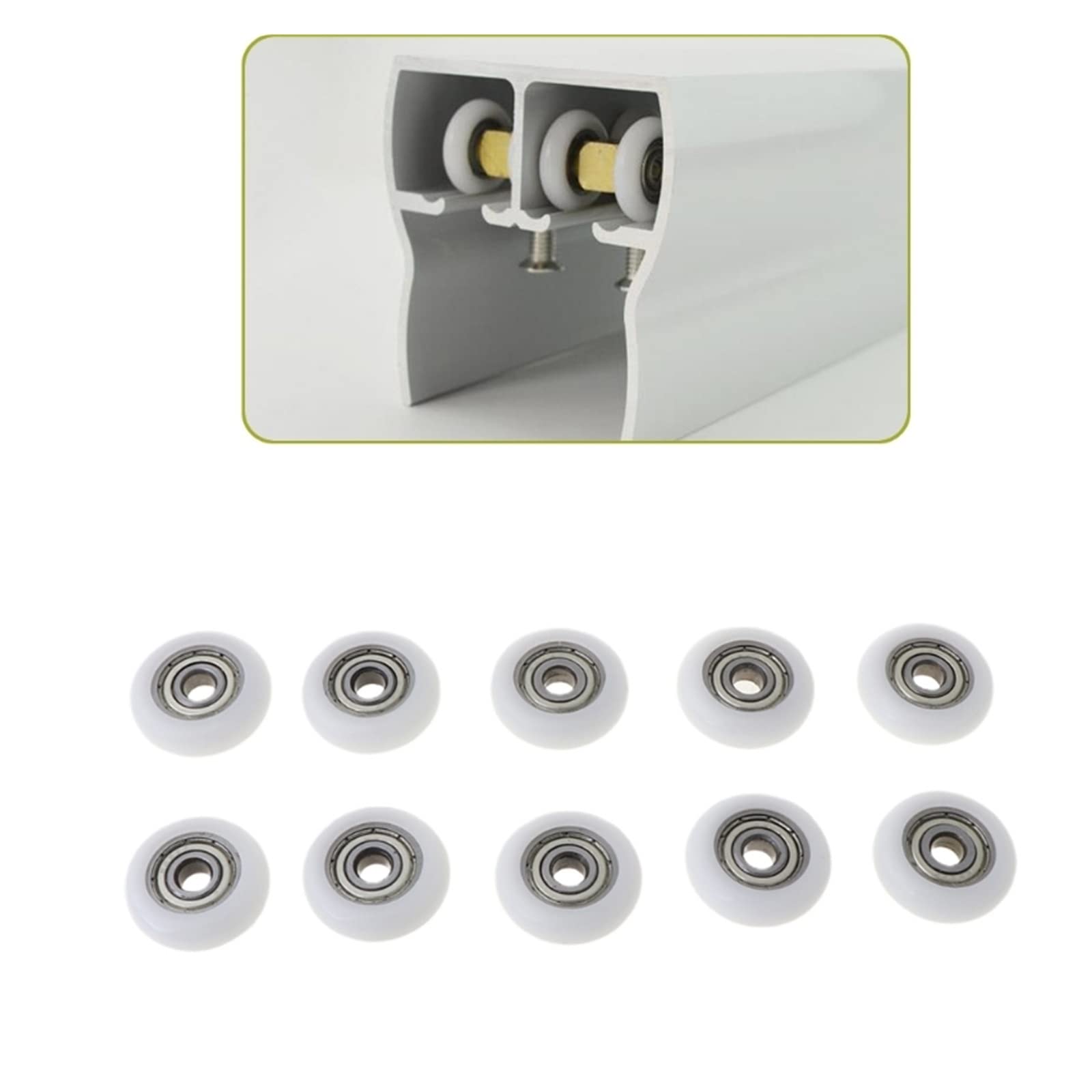 EsportsMJJ 10 Cuscinetti A Sfera In Nylon 5x23x7mm Con Scanalatura – Per Scorrimenti E Pulegge - 4