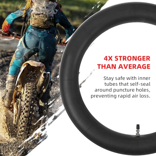 Image of AR-PRO (2-Pack) 3.00 /3.50-14 90 /100-14 Dirt Bike Inner Tubes with TR4 Straight Valve, Replacement Heavy Duty Inner Tube for 3.50-14, 3.00-14, 80 /100-14, 90 /100-14 Dirt Pit Bike Tires