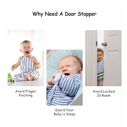 Miniatura 4 de Protector de silicona para dedos de puerta que evita que la puerta se cierre, protector de pellizco para puerta a prueba de bebés, tope de puerta de