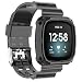 Produktbild LvBu Armband und hülle in einem Kompatibel Für Fitbit Sense, Sport Silikon Ersatz Uhrenarmband mit Schutzhülle Für Fitbit Sense/Versa 3 Smartwatch (schwarz)