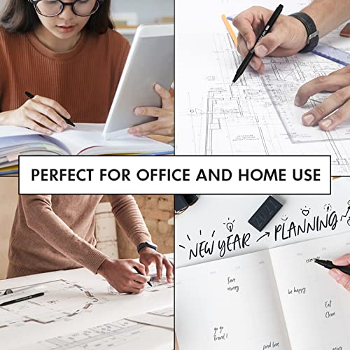 Riancy 0.4Mm Fineliner Planner Pens 24 Fine Point Black Ink Felt Tip Markers Sipa Porous Pens For Note-Taking Drawing Journaling Writing School Office Art Supplies #TOP2