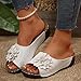 Dkieuyu Womens Wedge Sandals Summer Dressy Flower Open Toe Platform Orthopedic Walking Sandals Boho Slip on Beach Slipper
