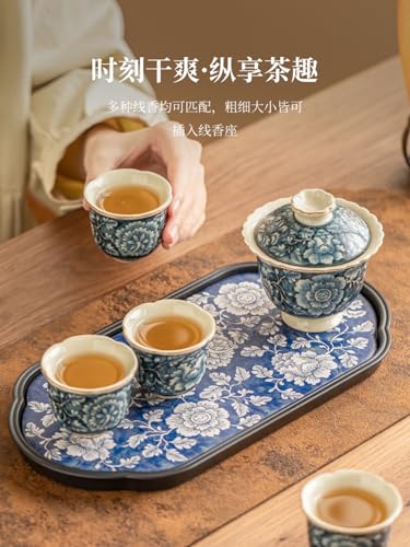 Plateau à thé rétro de 28,7 cm de qualité traditionnelle - 6