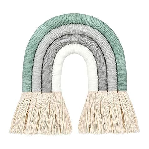 ATATMOUNT Decoración de Pared Arcoíris de Macramé para Habitaciones Infantiles Cover