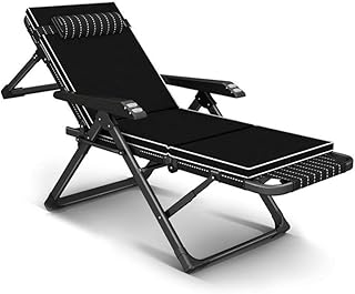 Espreguiçadeira gravidade para jardim, cadeira dobrável reclinável dobrável metal resistente portátil relaxante cama reclinável móveis de jardim para gramado ao ar livre pátio praia acampamento belo cenário