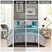 Mi Zone Comforter Set Fun Bedroom Décor - Modern All Season Polka Dot Print, Vibrant Color Cozy Bedding Layer, Matching Sham, Decorative Pillow, Full/Queen, Leopard Teal 4 Piece