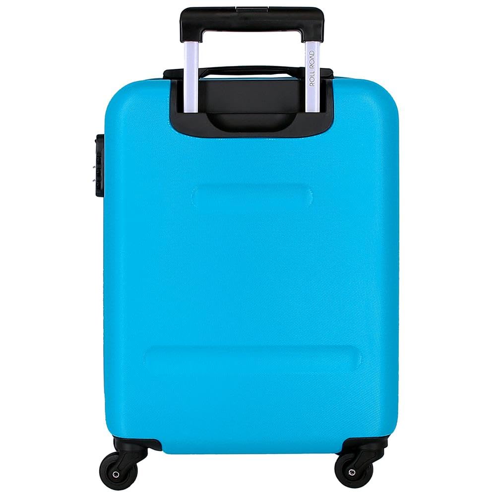 Roll Road Flex walizka kabinowa niebieska 38 x 55 x 20 cm twarda obudowa ABS zamek szyfrowy 35 l 2,5 kg 4 kółka bagaż podręczny