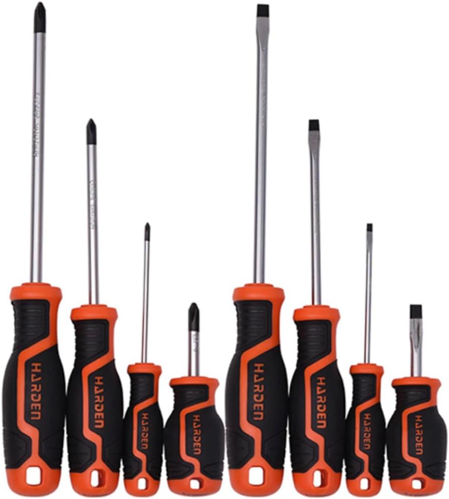 Edward Tools Pro 10 Piece Screwdriver Set - Phillips and Flathead Screwdrivers, Stubby Screwdrivers, SZ Screwdriver, Voltage Test Pencil - ErgoGrip Handles - Magnetic Heads - Heavy Duty CR-V Steel
