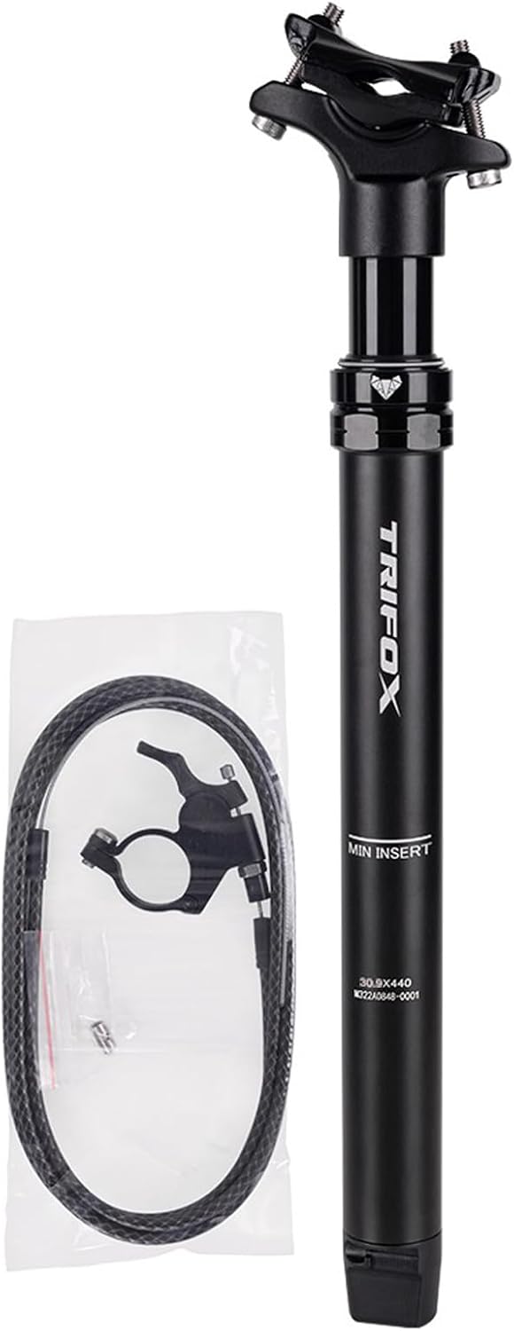 TRIFOX 30.9*440mm Dropper Post Internal Routing Dropper Seatpost for Mountain Bike(125mm Travel)