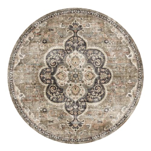 Tapis lavable en machine style bohème rustique vintage ReaLife Joy - 4