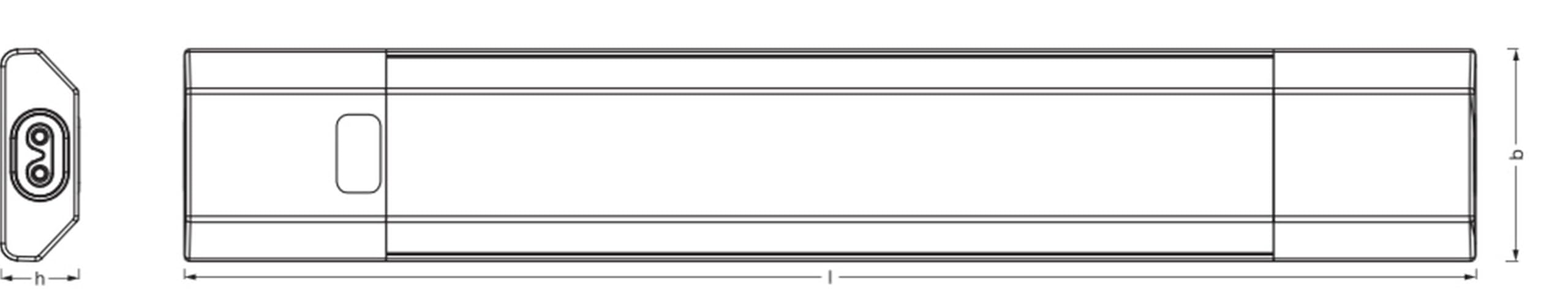 Licht-Erlebnisse LED Unterbauleuchte mit Bewegungsmelder Aluminium Metall Weiß 3000-4000-6500 K CCT Click-DIM Regal Schrank Arbeitsplatz B:50 cm Lichtleiste Flur