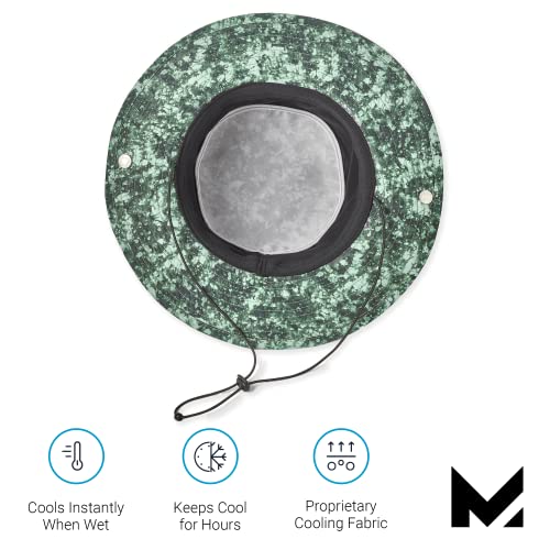 Mission Cooling Bucket Hat, Upf 50, 3" Wide Brim Sun Hat - Cools When Wet, Upf 50 (Ash Ice Green Bay) #TOP4