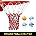 ProSlam Premium Quality Professional Heavy Duty Basketball Net Replacement - All Weather Anti Whip, Fits Standard Indoor or Outdoor Rims (Professional Standard Size, Red&White)