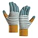 YOLAI Fashion Women Elastic Stripe Knitted Gloves Winter Texting Gloves Outdoor Riding Mittens Warm Full Finger Gloves (A, One Size)