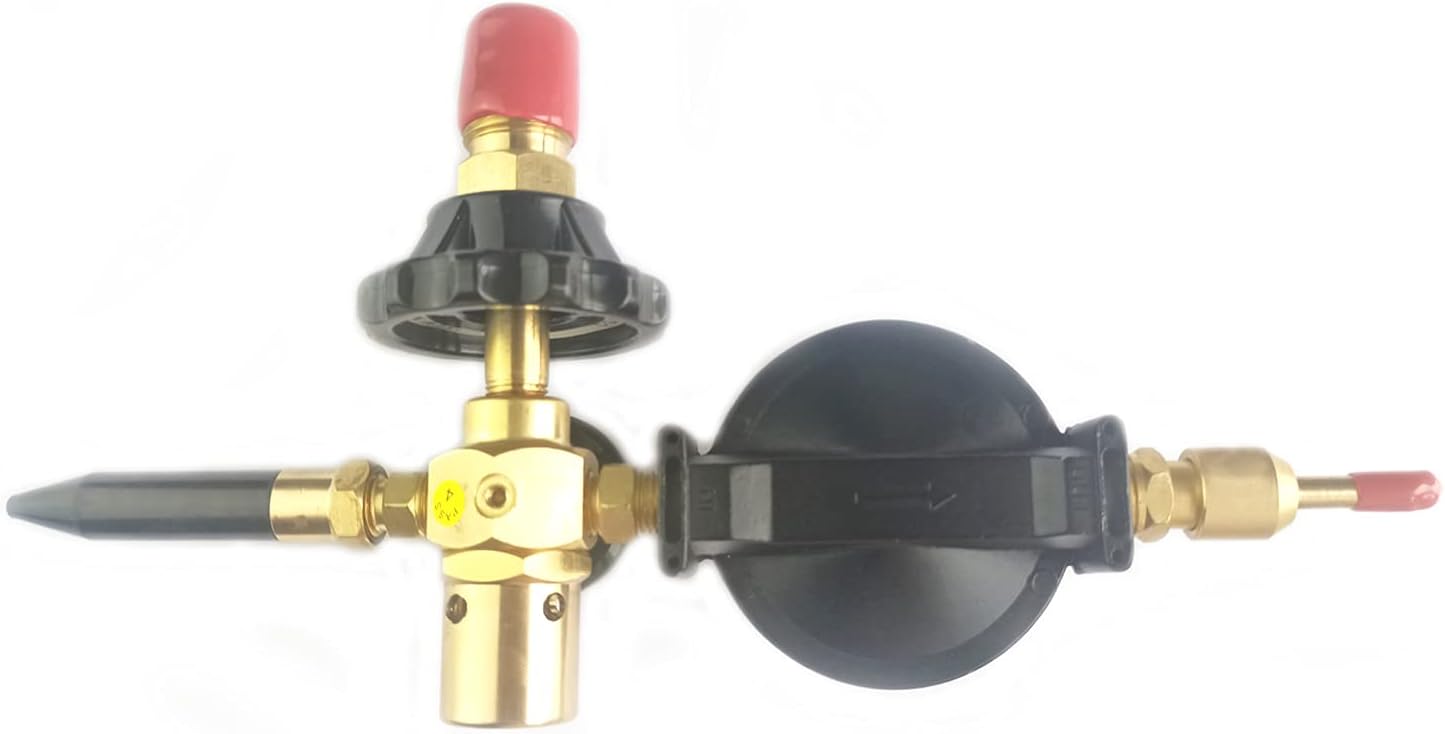 Helium Tank Regulator Latex Balloon Filler Valve Air Flow Inflator Regulator Meter Gauge for CGA580 Tank Valve