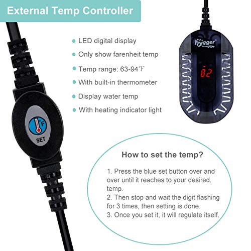 Hygger HG-916-50W Mini Submersible Digital Display Aquarium Heater thumb #1