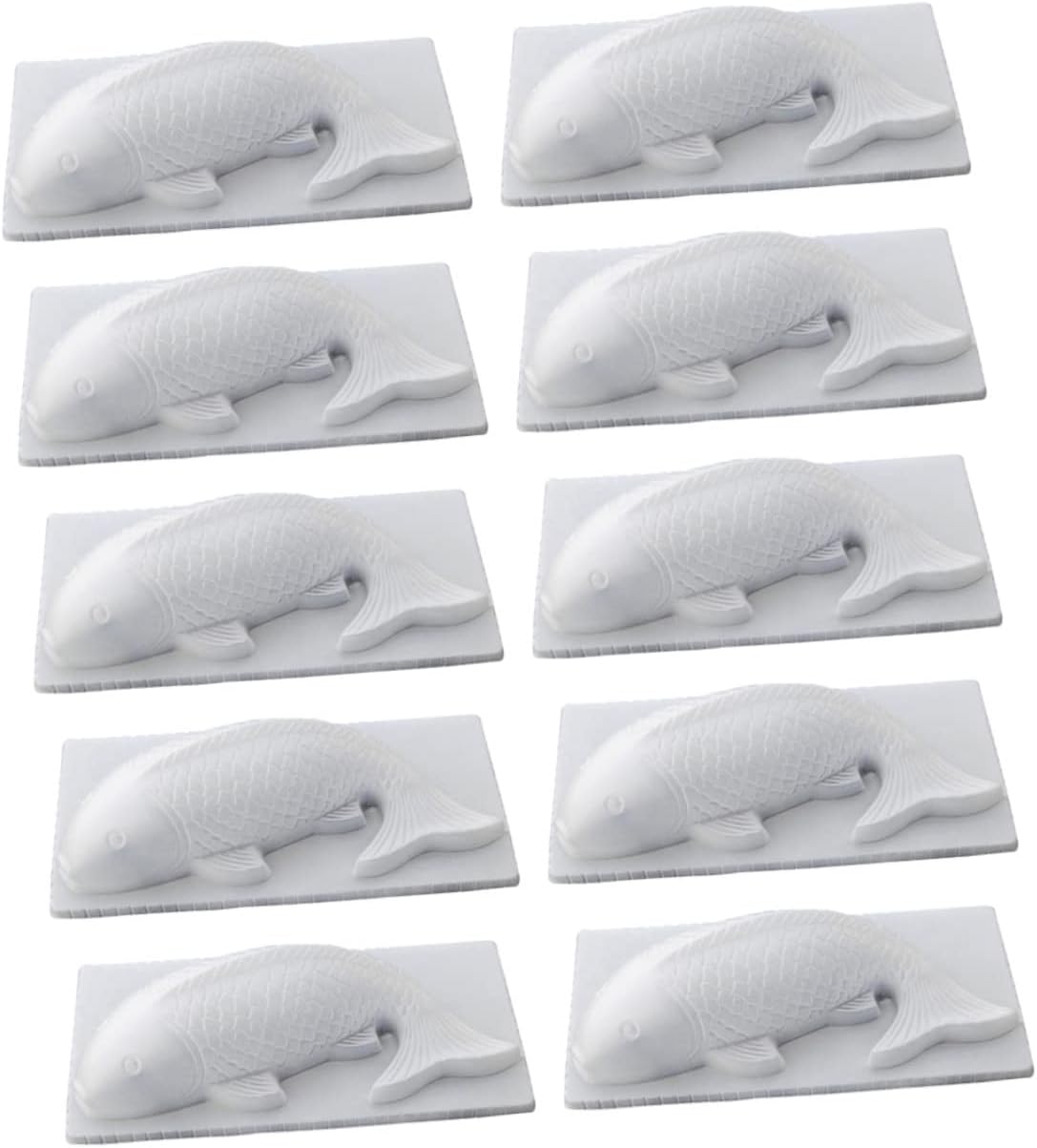 Unomor 10Pcs Jelly Chinese Style Large Fish Pattern PP Steam for Fun Desserts Easy to Use Clean for Chocolate Fondant and Creative Baking