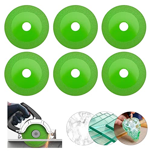 6Pcs Disco de Corte de Vidrio, Hoja de Sierra Fina, para Separar y Cortar Porcelana, Cerámica, Granito, Mármol, Azulejo，Juego de Discos de 6 Piezas, Set