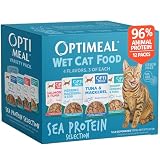 Wet Cat Food, Sea Protein Selection, Grain Free Morsels - 3oz, 12 Pouches
