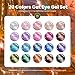 Beetles Cat Eye Gel Nail Polish Set - 20 Colors Glitter Red Green Blue Brown Black Cat Eye Magnetic Base Matte Glossy Top Coat Galaxy Gemlight Soak Off UV Manicure Salon Gift for Women