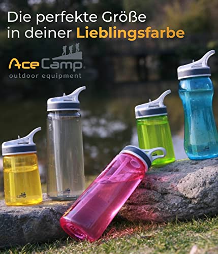 AceCamp TRITAN Trinkflasche | Sportflasche | BPA-frei I alle Getränke I Springdeckel blau 350 ml – Ansicht 6