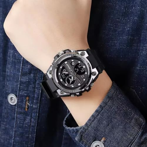 Relógio Digital e Analógico Tático Estilo Militar Esportivo Resistente Shock I Relógio de Pulso Masc