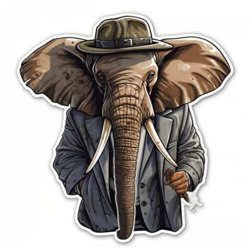 Image of Yoonek Graphics Elephant Vinyl Decal Sticker for Car Window, Laptop, and More. #1954Option37-4