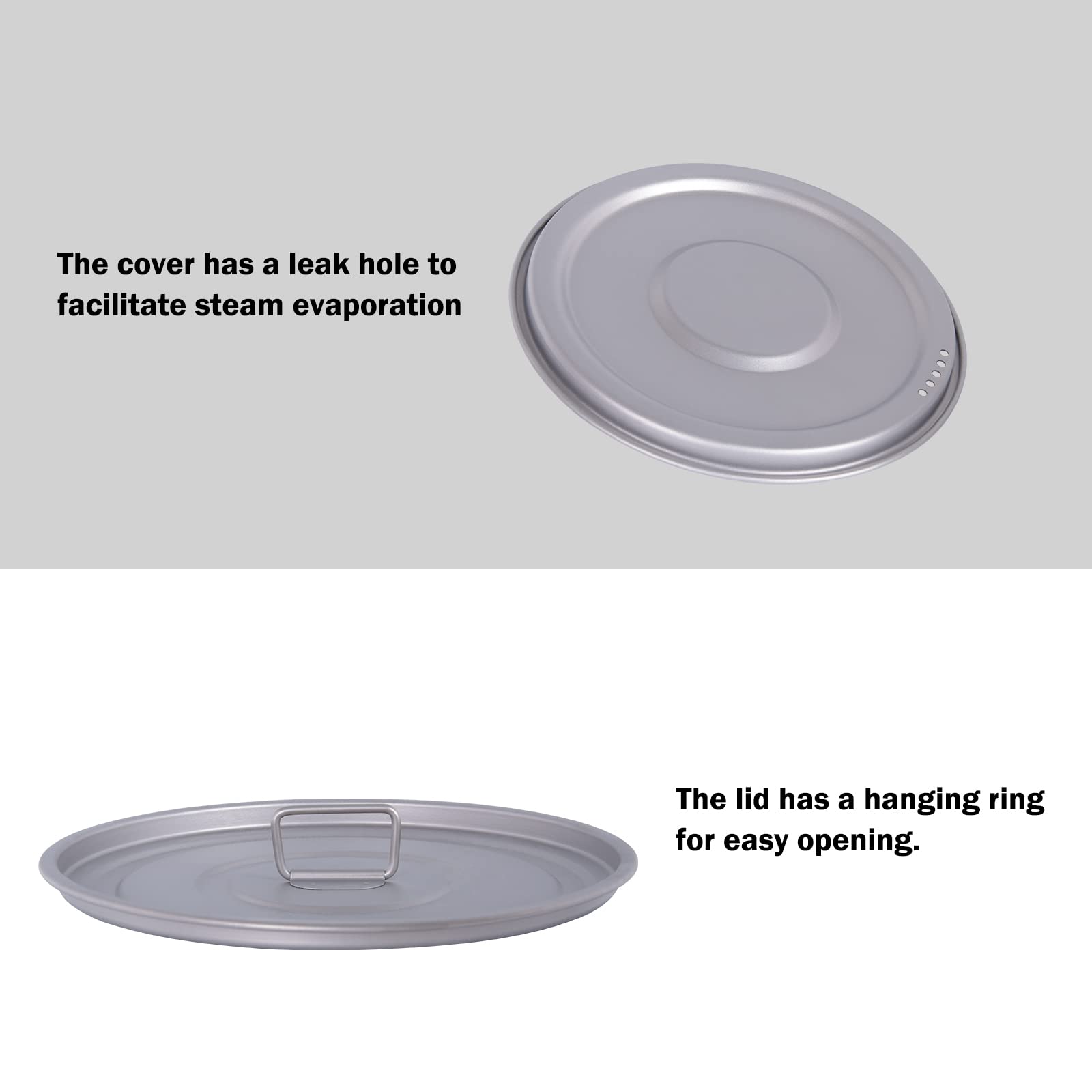 iBasingo Camping Titan Kochtopf mit Deckel Klappgriff Ultraleicht Outdoor Kochgeschirr Metall Saucentopf Feuertopf Tragbar Reise Topf Koch Set Backpacking Ausrüstung für 1-3 Personen