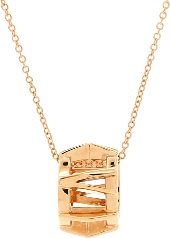 Pre-Loved Atlas X Open Pendant Necklace 18K Rose Gold, Rose Gold
