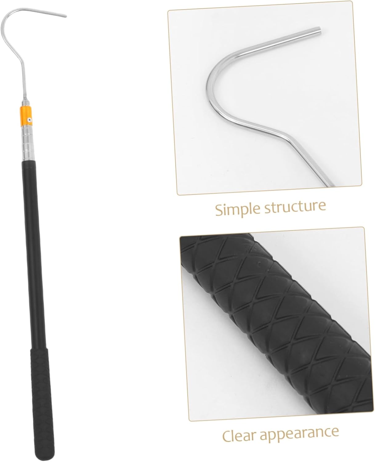 Toddmomy Unique Design Snake Catcher Pole Telescoping Grabber for Snake Handling Tool