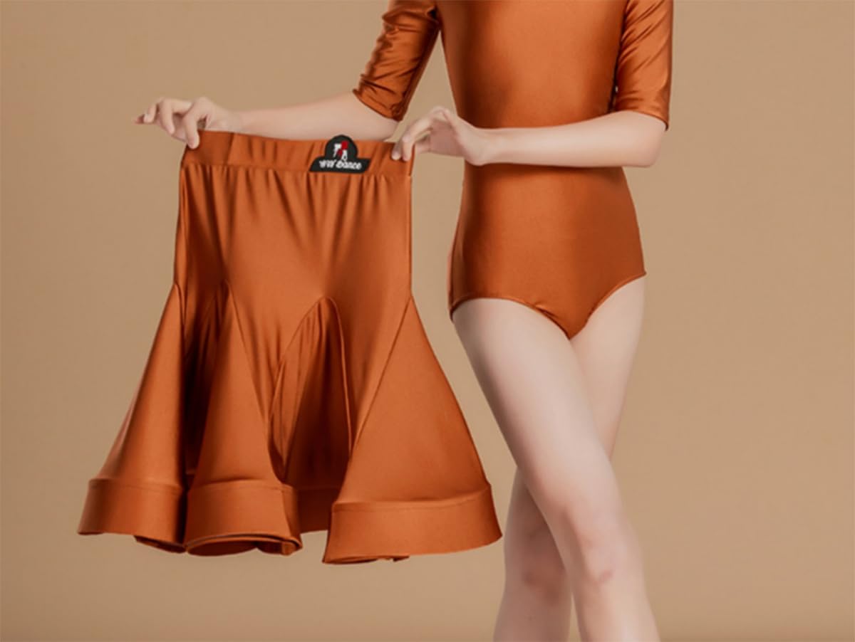 Lateinisches Tanzkleid für Mädchen mit Langen Ärmeln, Rumba- und Sambakleid Rock Moderne Gesellschaftstanzbekleidung Wettkampfkostüme
