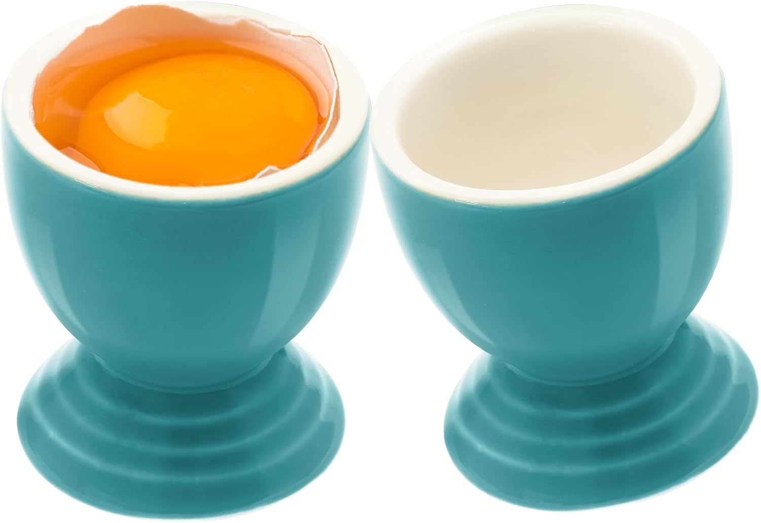 2 Pcs Colorful Ceramic Egg Cups Caribbean