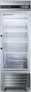 Summit Appliance ARG23ML Pharma-Vac Performance Series 23 Cu.Ft. Upright Pharmacy Refrigerator with Glass Door, Automatic Defrost, Digital Thermostat and Stainless Steel Cabinet