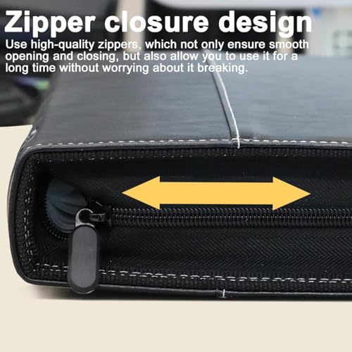 Salajory CD DVD Storage Binder with Zipper, PU Leather Corver, 3 Pack by Salajory - Used condition - Image 4
