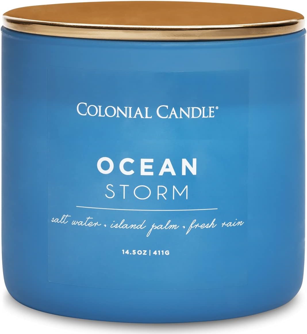 Amazon.com: Colonial Candle Ocean Storm Scented Jar Candle, Pop of ...