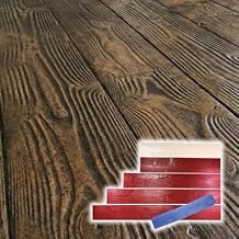 11" Natural Wood Grain Concrete Stamps Set of 6 | Made in USA | Polyurethane Rigid & Flexible Mats, Decorative Wood Plank Texture for Patios, Walkways & Driveways SM 5300/S-6