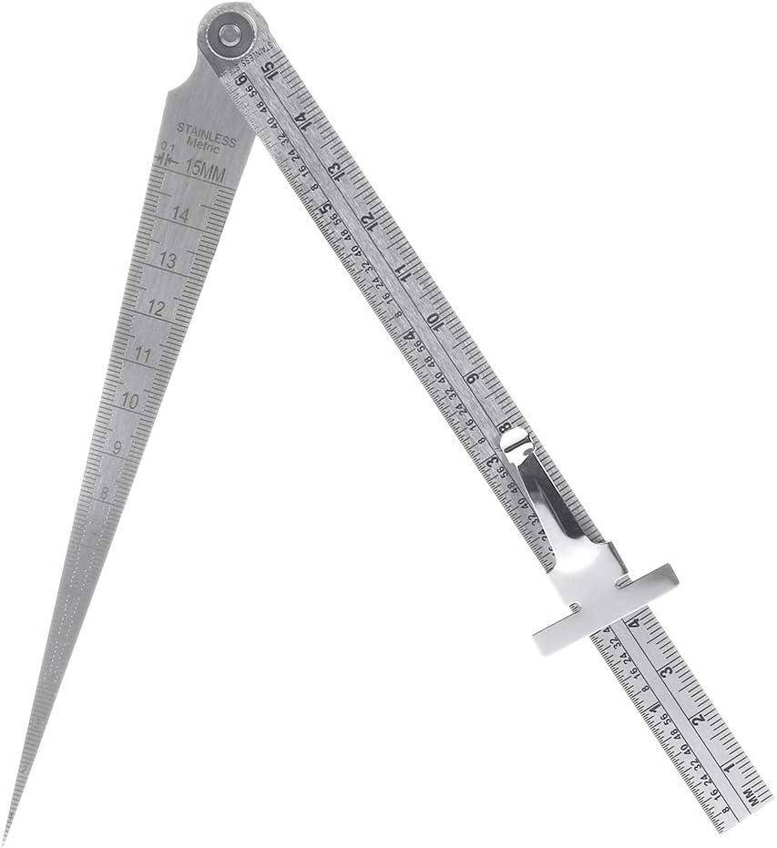 Simple and Affordable Stainless Steel Welding Taper Gauge Feeler Gauge Hole Inspection Test Ruler