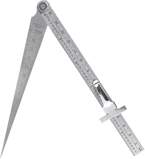 Misright Welding Taper Gage Gauge Depth Ruler Stainless Steel Set Gap Hole Inspection inch/mm