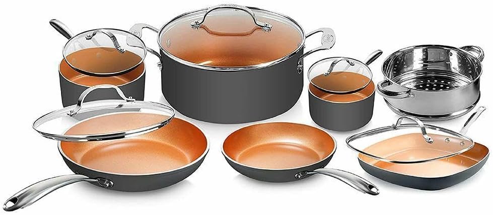 For Gotham Steel 12 Piece Nonstick Pots and Pans Cookware Set with Stay Cool Handles, 7132, for gotham steel stay cool handle, for gotham steel 18pc detachable set, for gothaam steel hammered cookware