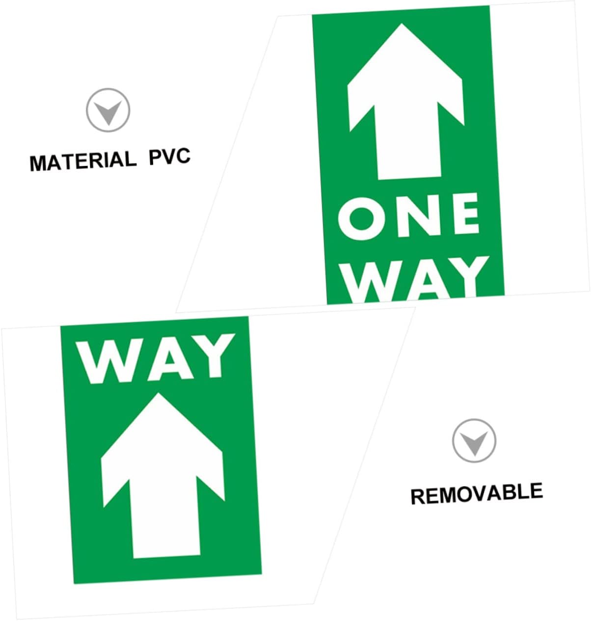 Tofficu 5pcs Arrow Floor Stickers for Social Distance Directional Guidance Self-adhesive Safety Decals for Indoor Use Easy to Apply and Clean Markers for One Way Walking